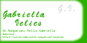gabriella velics business card